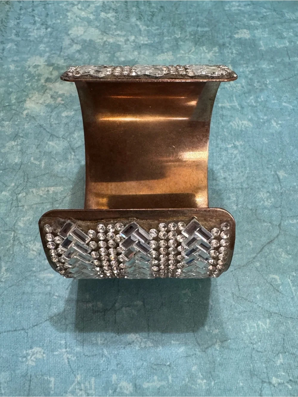 VINTAGE 90s RHINESTONES STATEMENT CUFF BRACELET